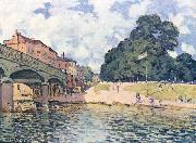 Alfred Sisley Bridge at Hampton Court, oil painting on canvas